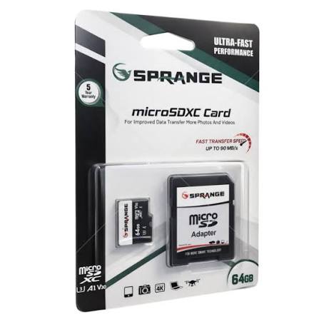 SPRANGE MicroSDXC 64GB Card